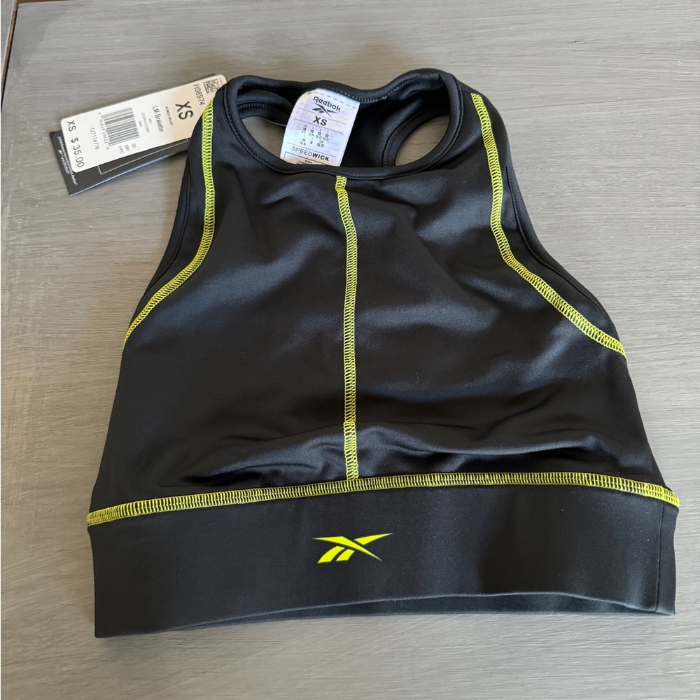 Reebok Les Mills High Neck Sports Bra /‎ Crop Top size XS. 5 available.